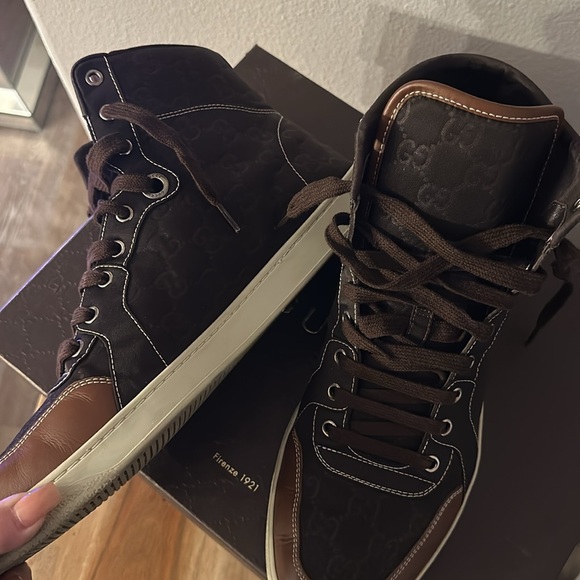 Gucci men’s high top sneakers size 10 - Picture 7 of 13